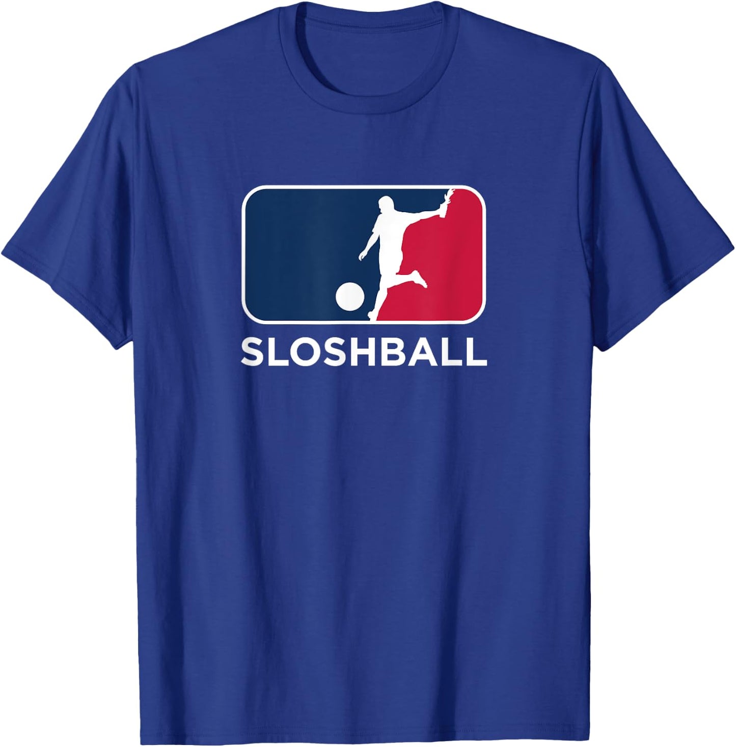 Slosh Ball Athlete Sportswear Funny Parody Logo T-Shirt - T-Shirt | Royal