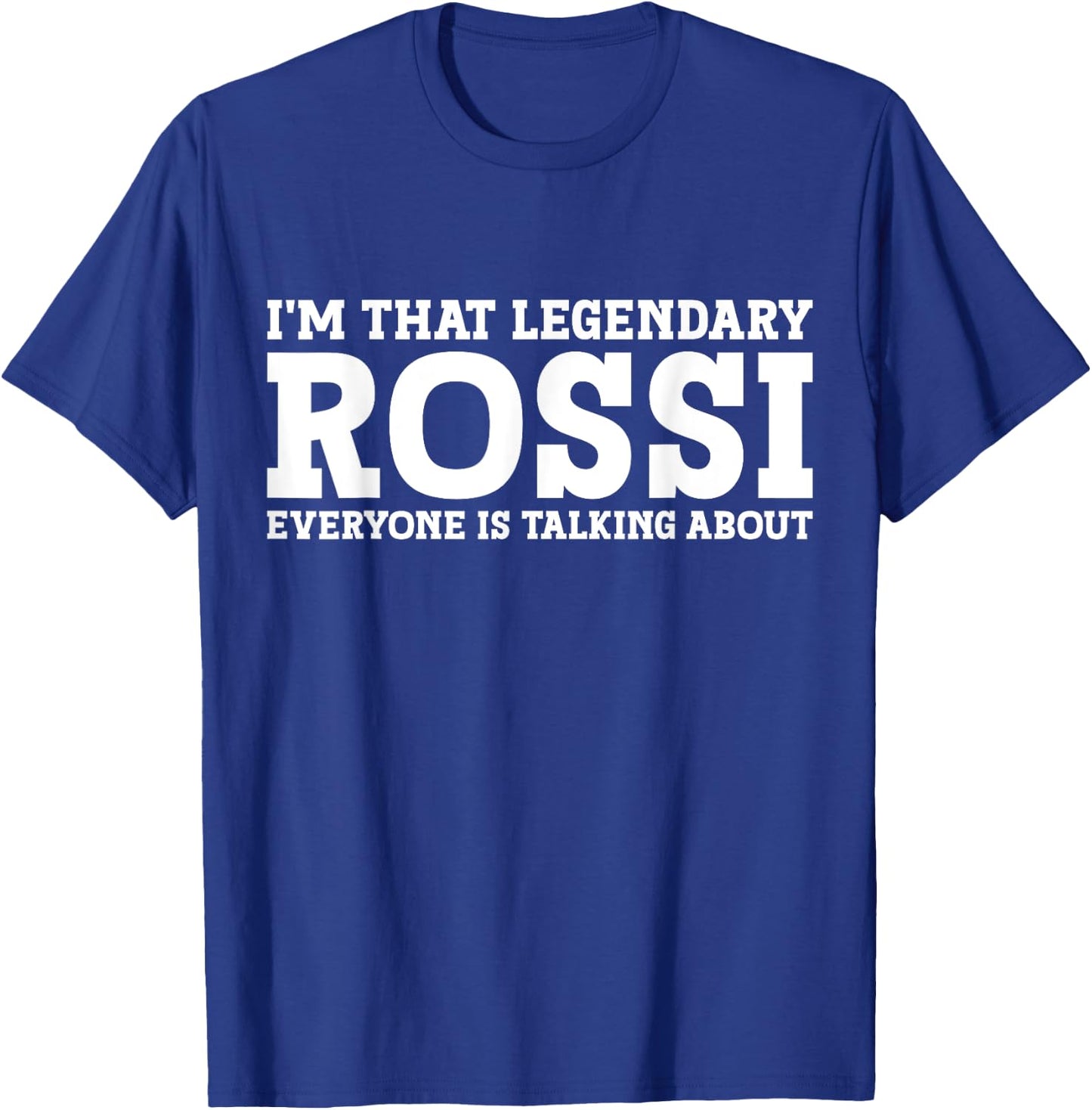 Rossi Surname Funny Team Family Last Name Rossi T-Shirt - T-Shirt | Royal