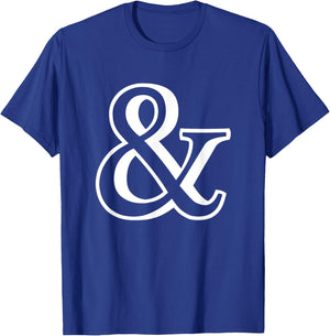 Ampersand & Character Symbol Typography Mark T-Shirt - T-Shirt | Royal