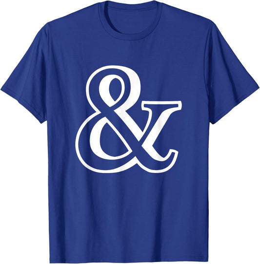 Ampersand & Character Symbol Typography Mark T-Shirt - T-Shirt | Royal