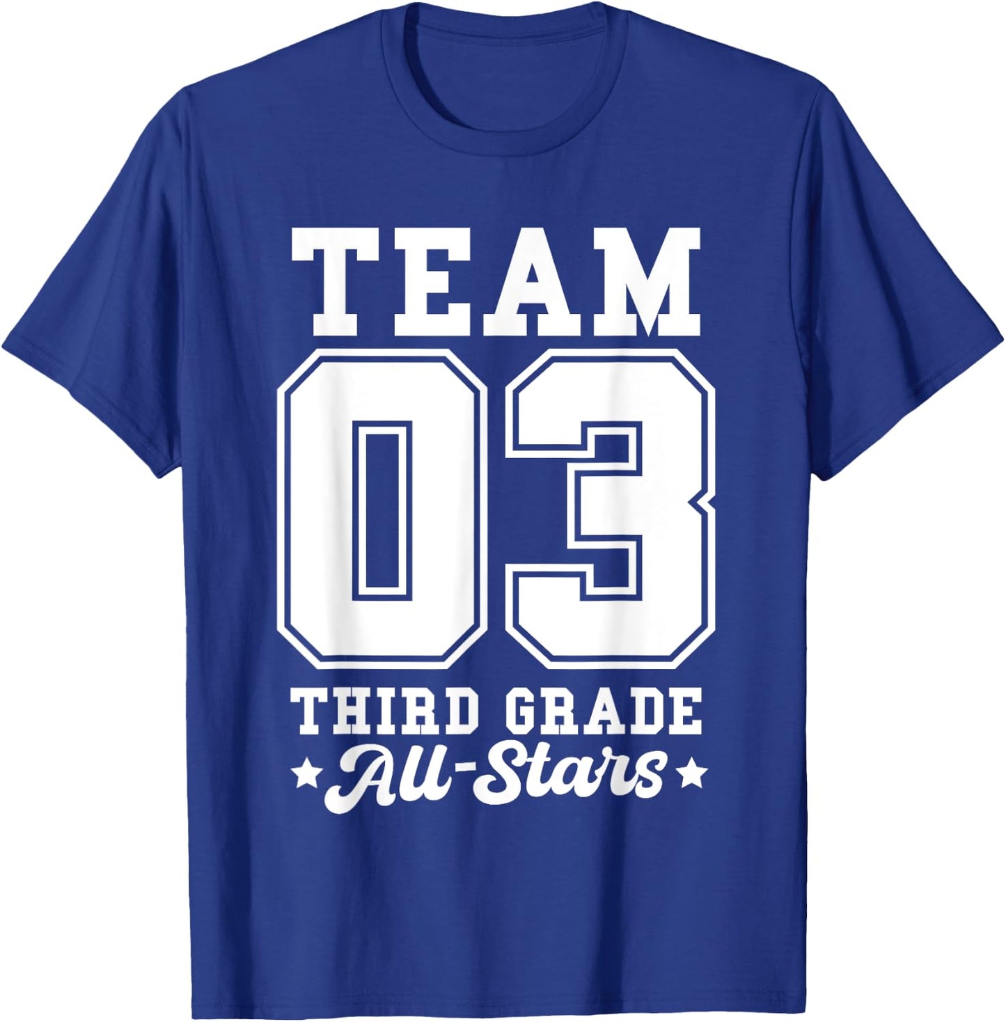 Team 3rd Grade All-Stars Back To School Sports Jersey T-Shirt - T-Shirt | Royal
