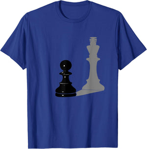 Chess Pawn with King Shadow T-Shirt - T-Shirt | Royal