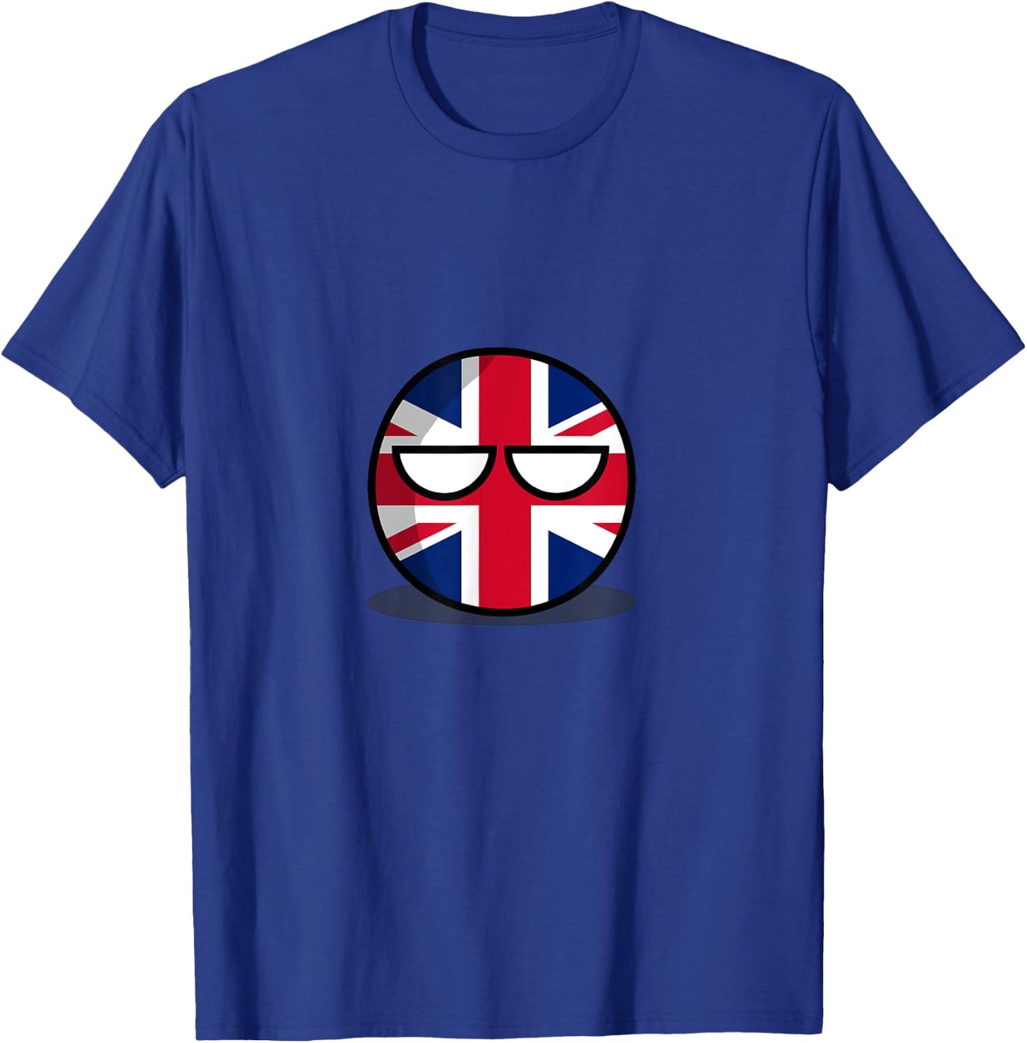 United Kingdom Countryball, British Flag Tired Eyes T-Shirt - T-Shirt | Royal