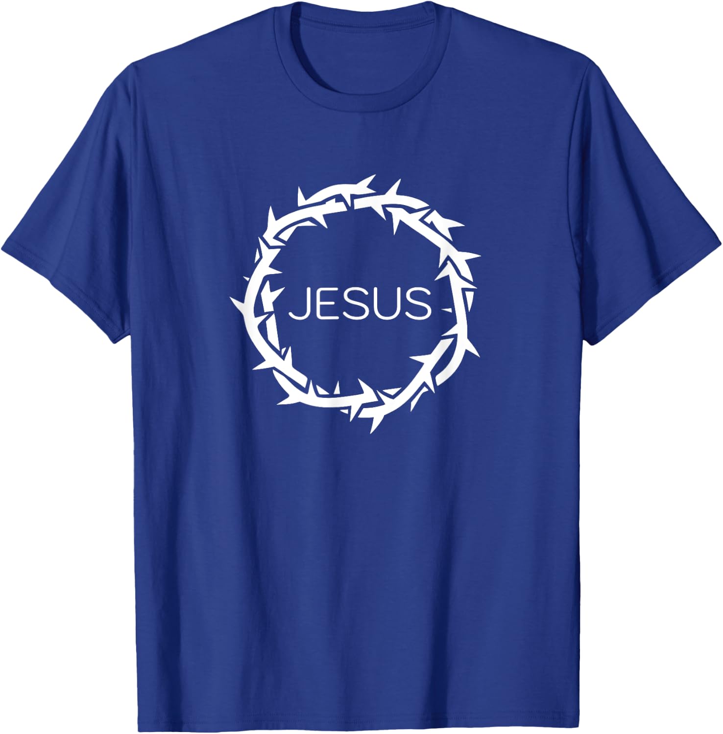 Jesus. Crown of Thorns of Christ. Christian Devotion T-Shirt - T-Shirt | Royal