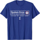 Funny System Error: Attention Span T-Shirt - T-Shirt | Royal