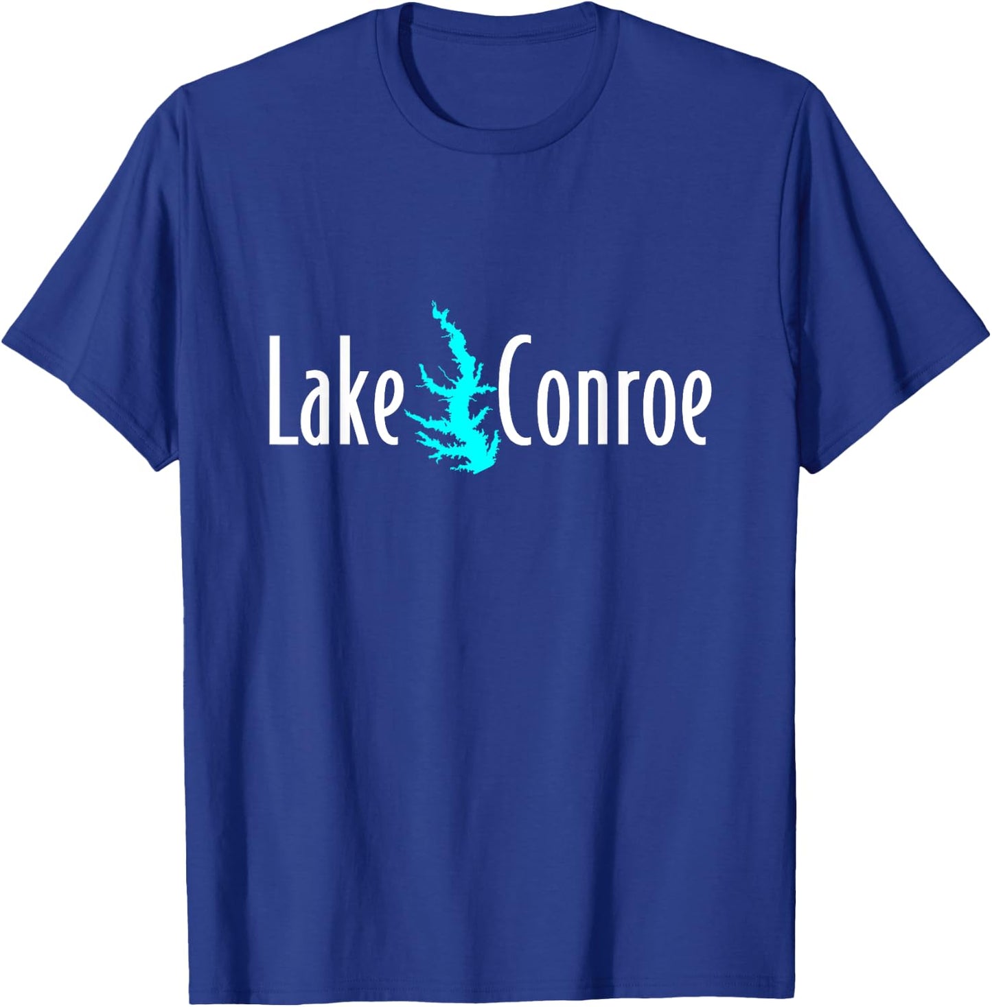 Minimalist Lake Conroe - Texas T-Shirt - T-Shirt | Royal