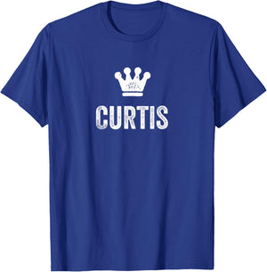 Curtis the King / Crown & Name Design Called Curtis T-Shirt - T-Shirt | Royal