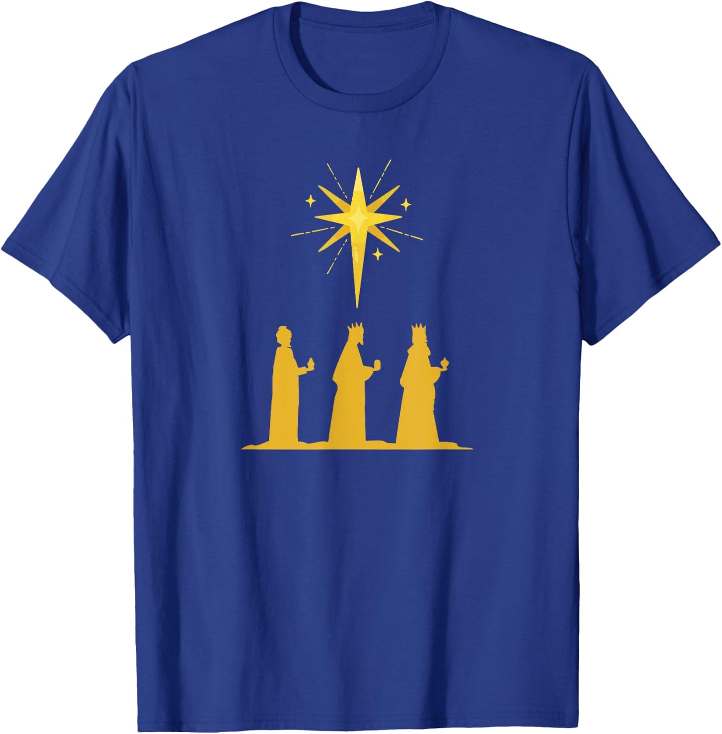 Three Kings Nativity Scene with Bethlehem Star Christian T-Shirt - T-Shirt | Royal