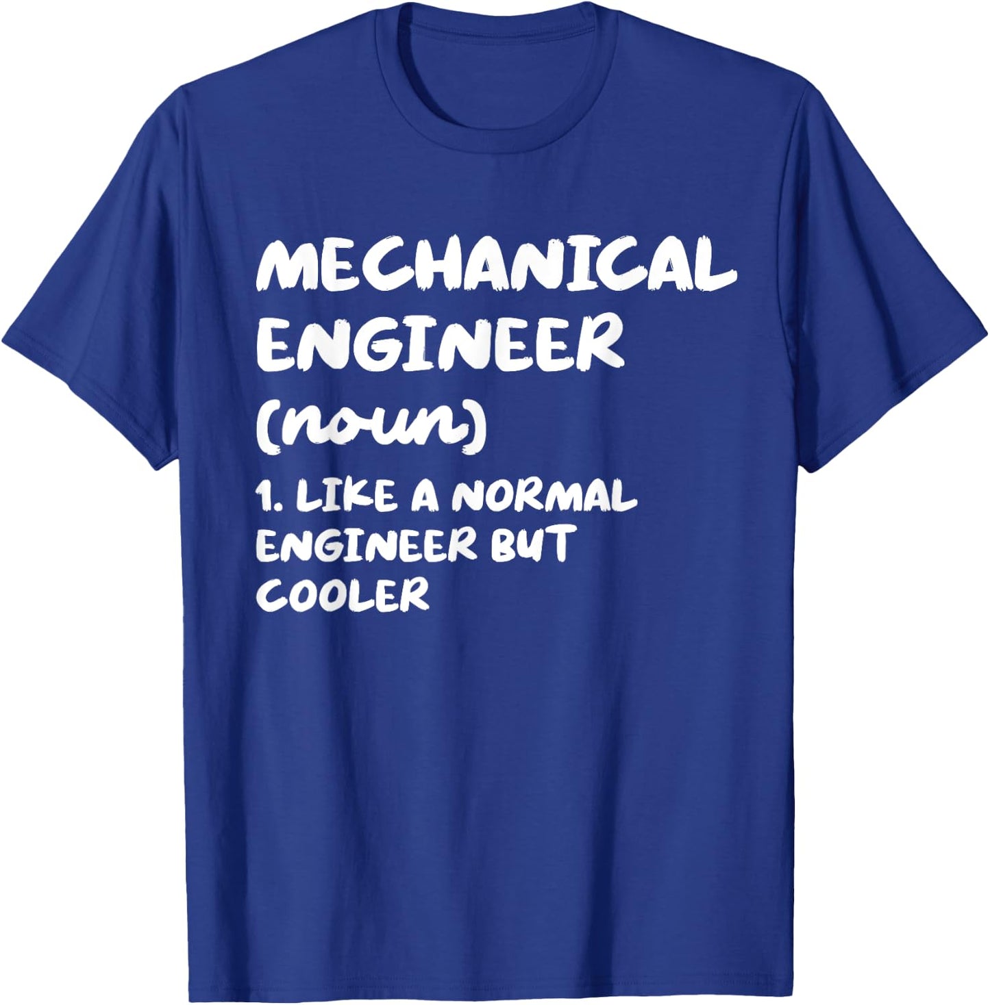 Mechanical Engineer Funny Typography Gifts -Adults Black Small Funny Engineer Definition T-Shirt - T-Shirt | Royal