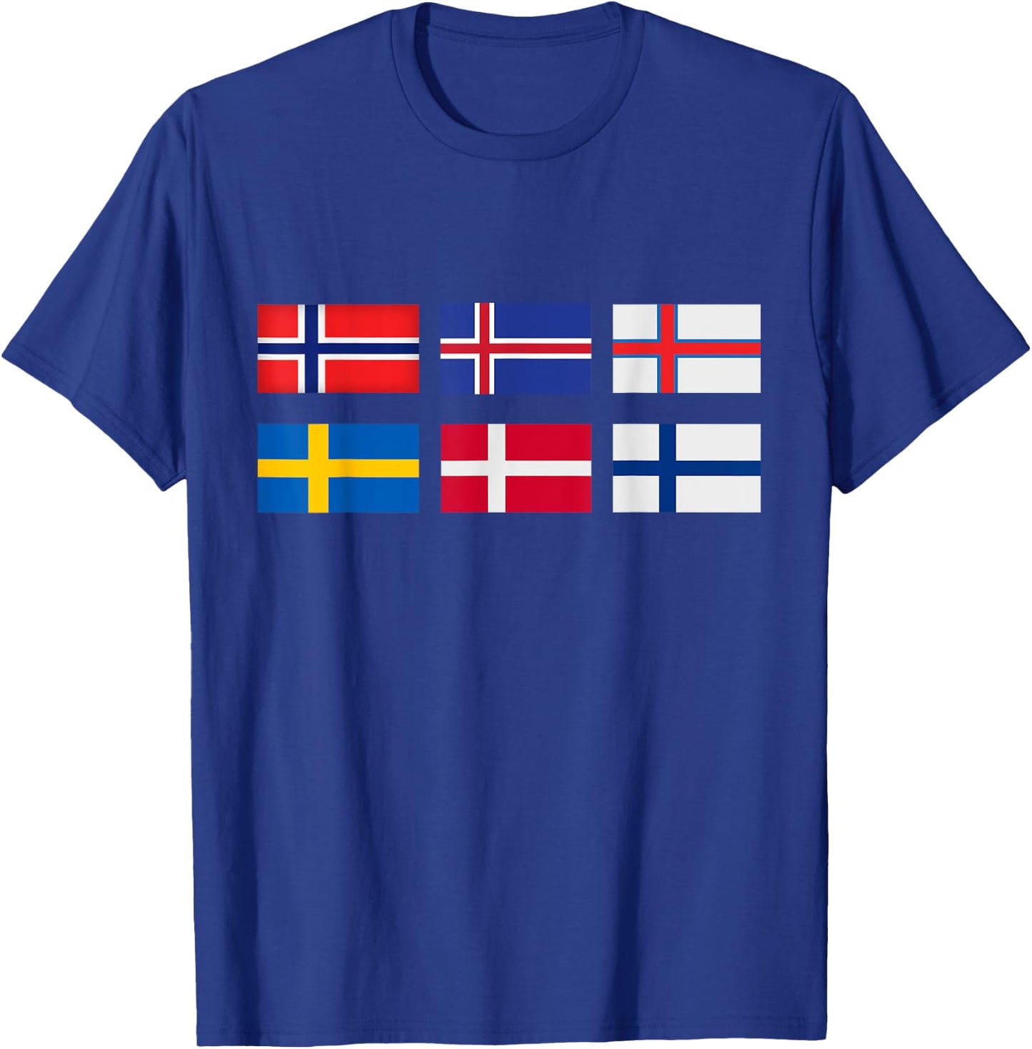 Scandinavia flag, the Nordic country's flag, Northern Europe T-Shirt - T-Shirt | Royal