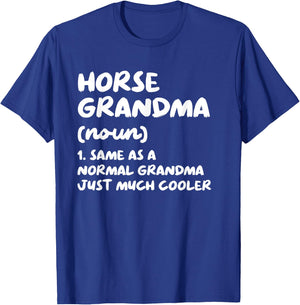 Horse Grandma Definition Funny T-Shirt - T-Shirt | Royal
