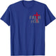 Christian Minimalist Religious Christ Faith Over Fear Cross T-Shirt - T-Shirt | Royal