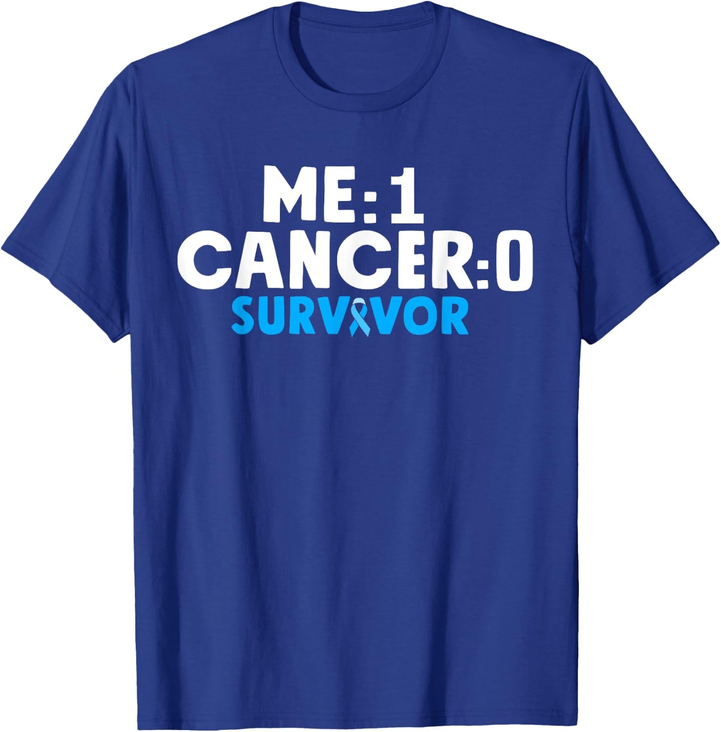 Prostate Cancer Survivor Awareness Blue Ribbon T-Shirt - T-Shirt | Royal