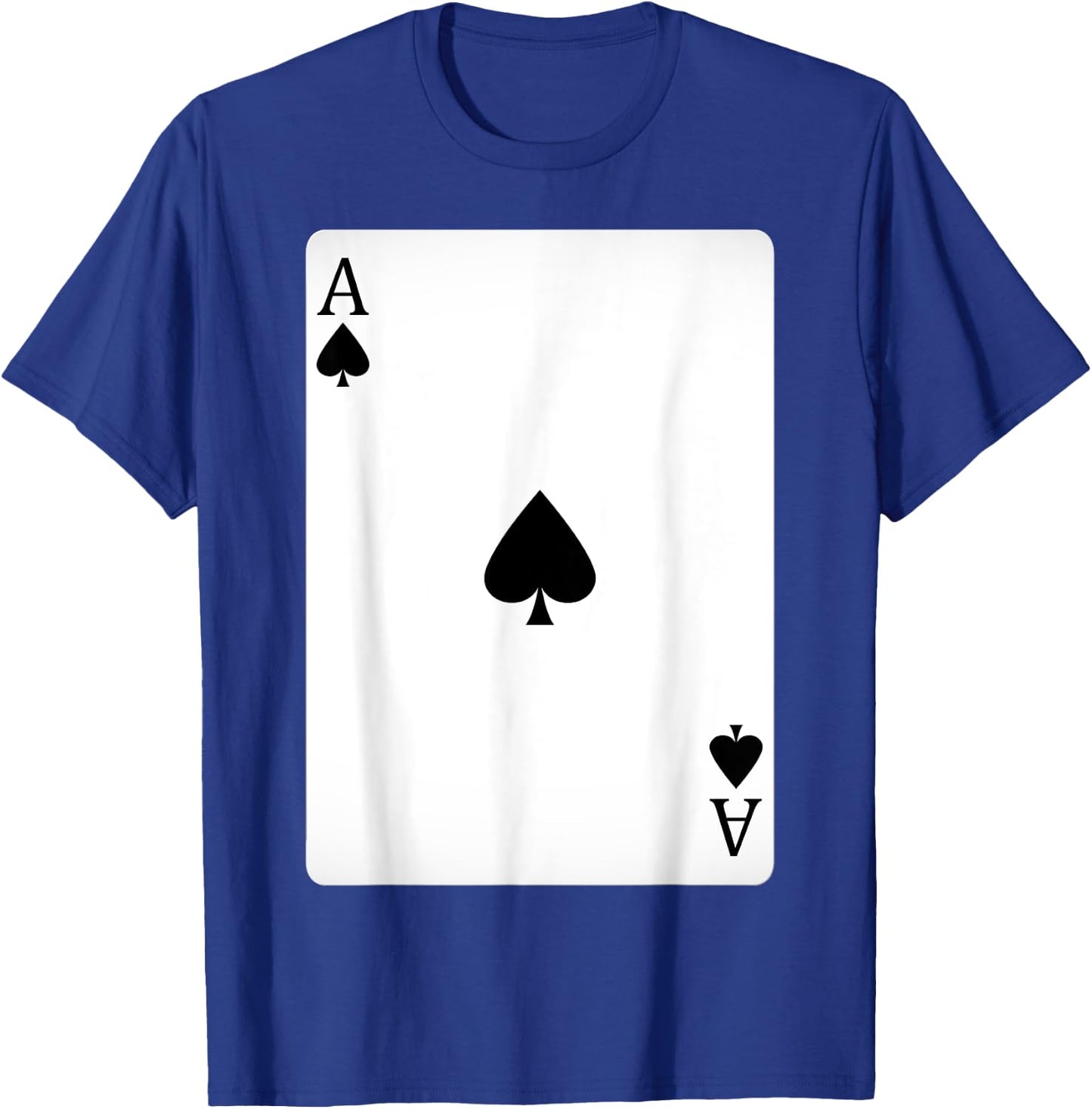 Ace of Spades Playing Cards Shirt Easy Halloween Costume T-Shirt - T-Shirt | Royal