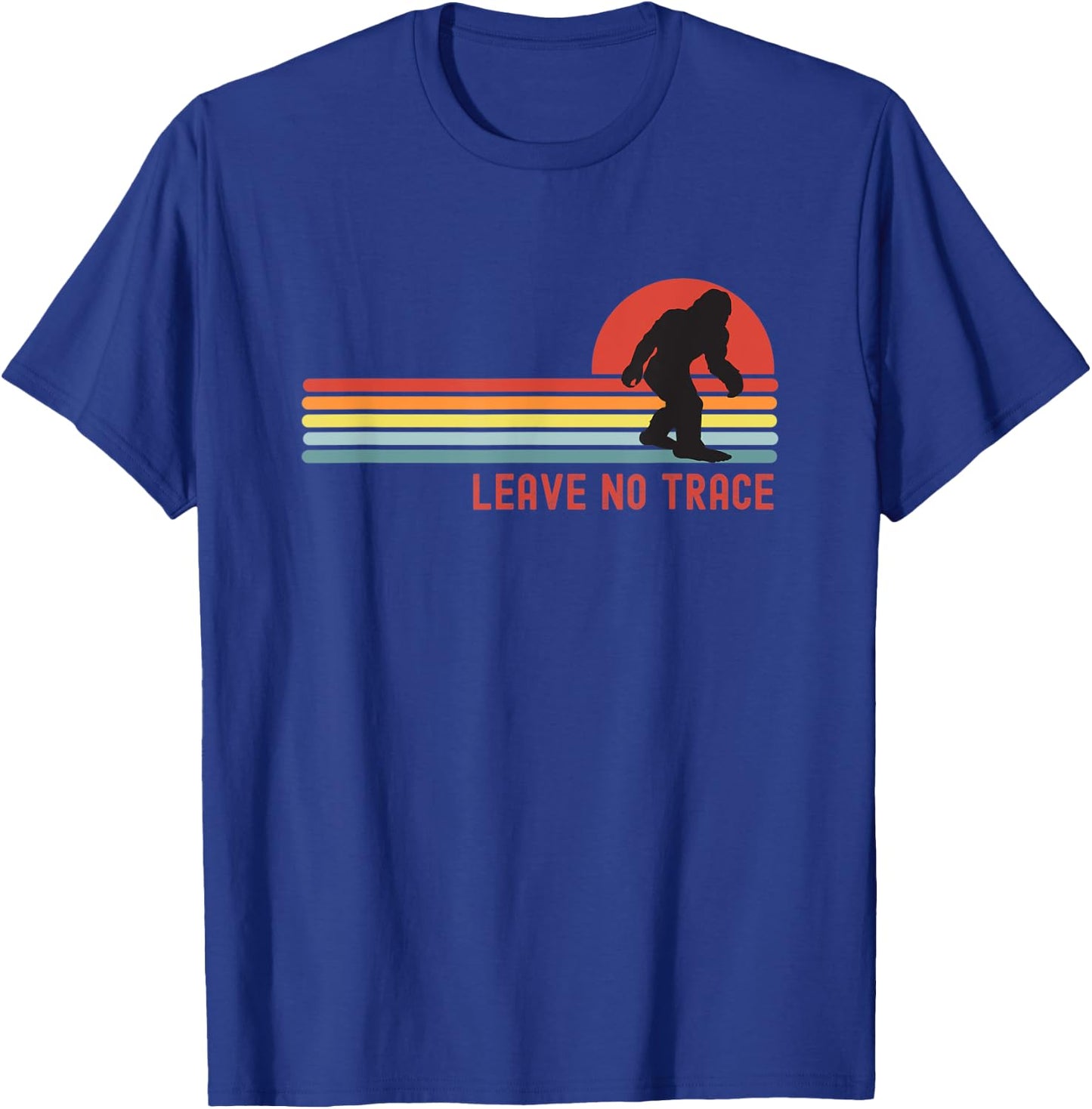 Leave No Trace Hiking Bigfoot Alt T-Shirt - T-Shirt | Royal