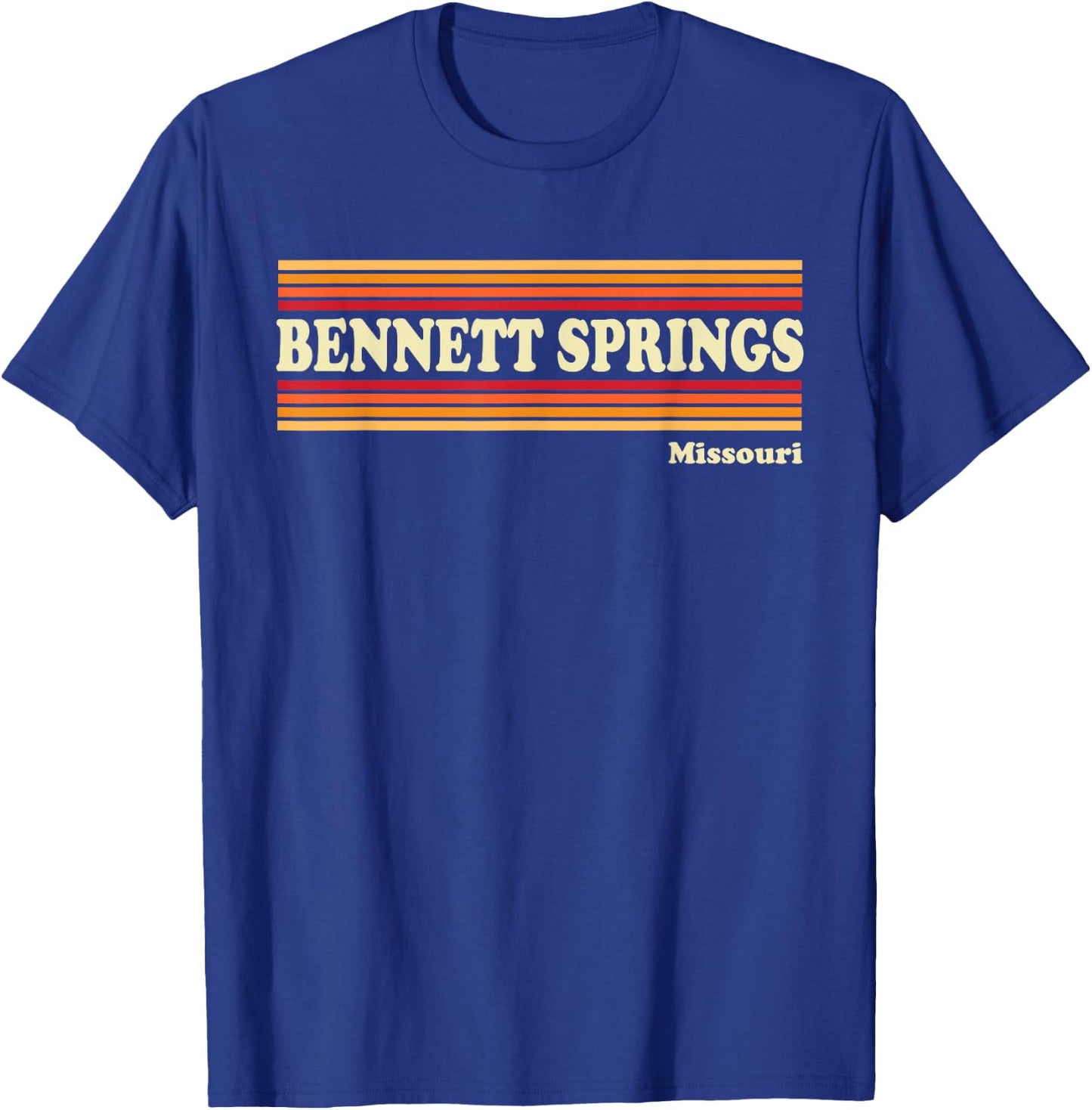 Vintage 1980s Graphic Style Bennett Springs, Missouri T-Shirt - T-Shirt | Royal
