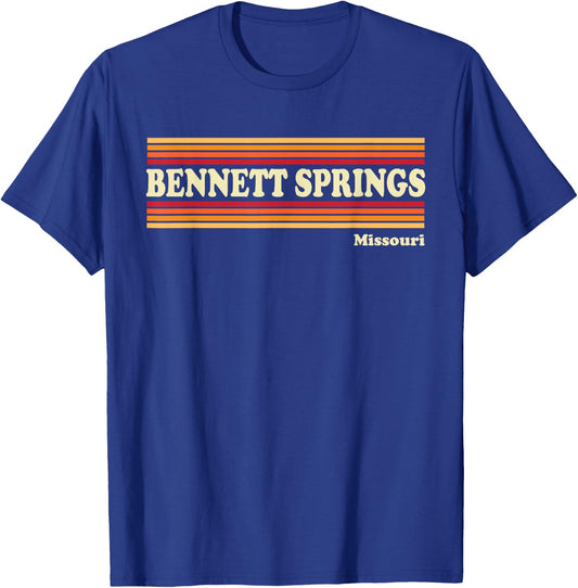 Vintage 1980s Graphic Style Bennett Springs, Missouri T-Shirt - T-Shirt | Royal