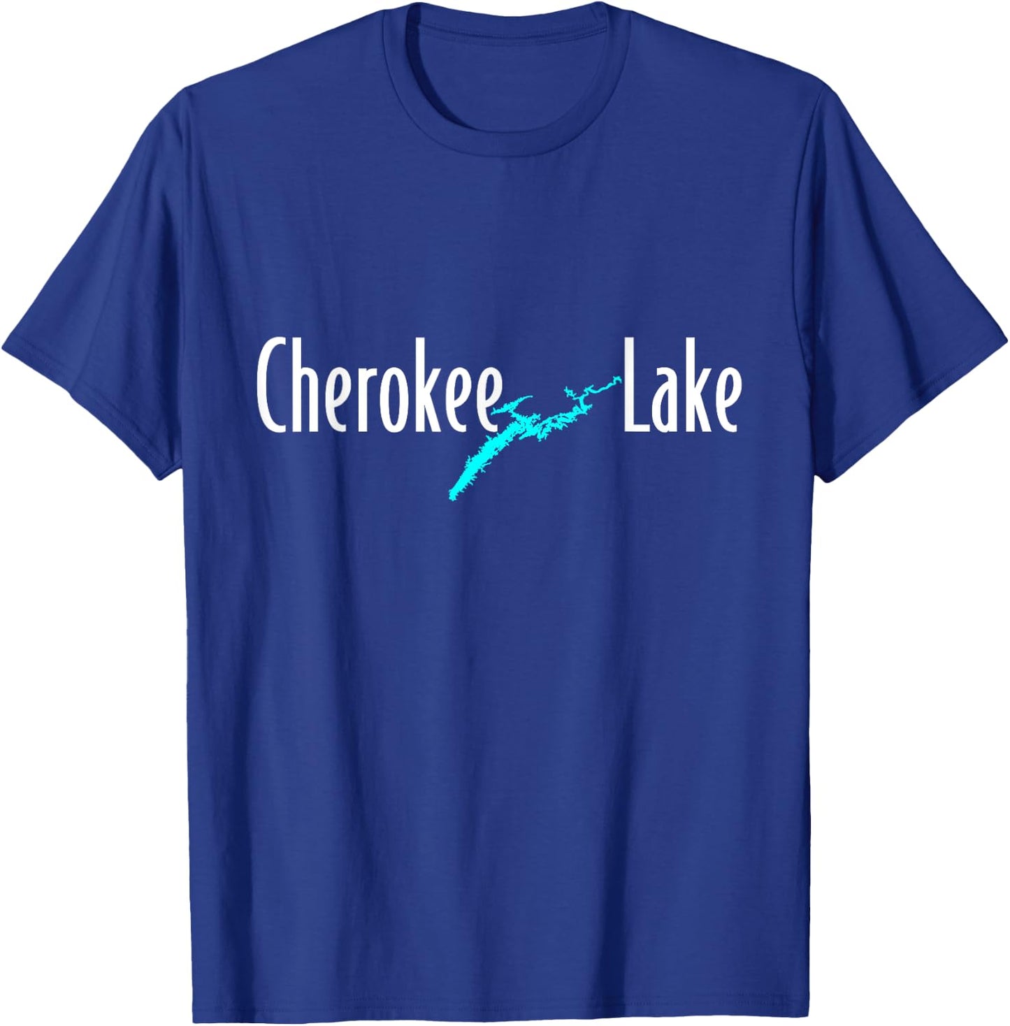 Minimalist Cherokee Lake - Tennessee T-Shirt - T-Shirt | Royal