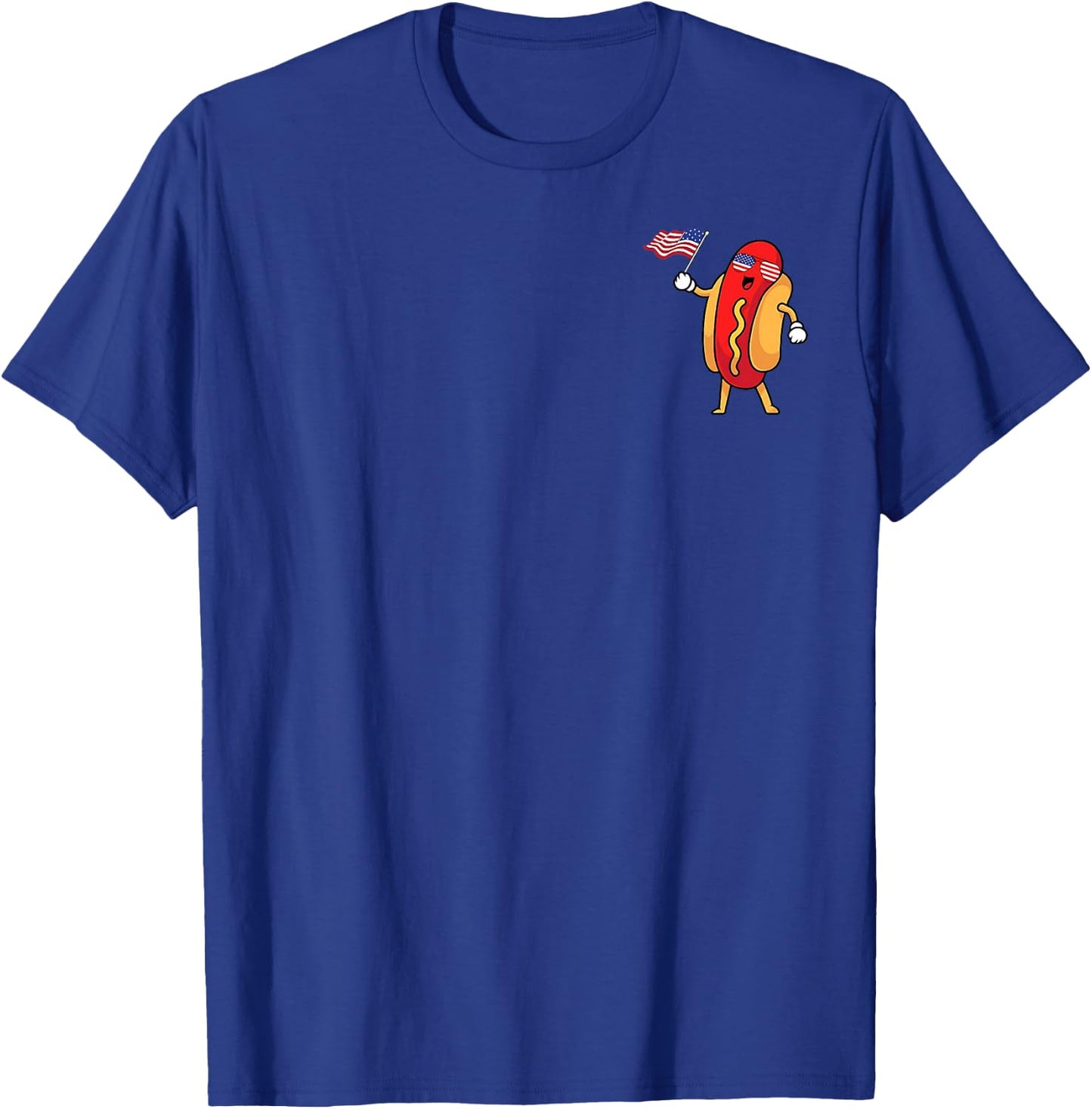 Hot Dog Pocket American Flag Freedom Patriotic 4th Of July Women Kids Men T-Shirt - T-Shirt | Royal