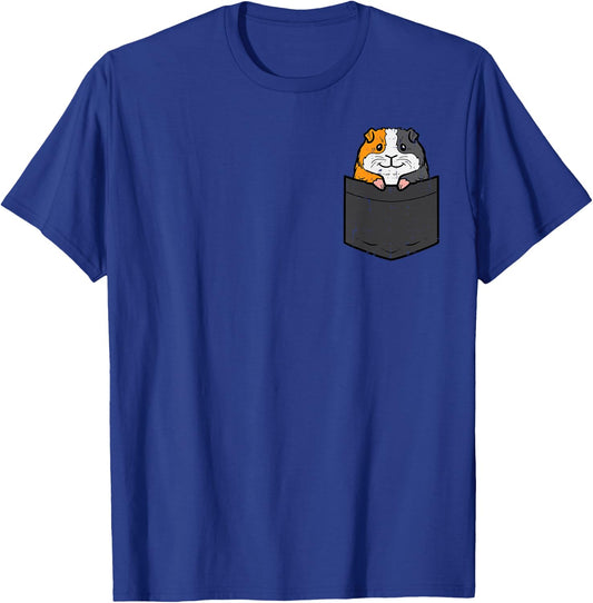 Guinea Pig Pocket Funny Cavy Rodent Animal Men Women Kids T-Shirt - T-Shirt | Royal