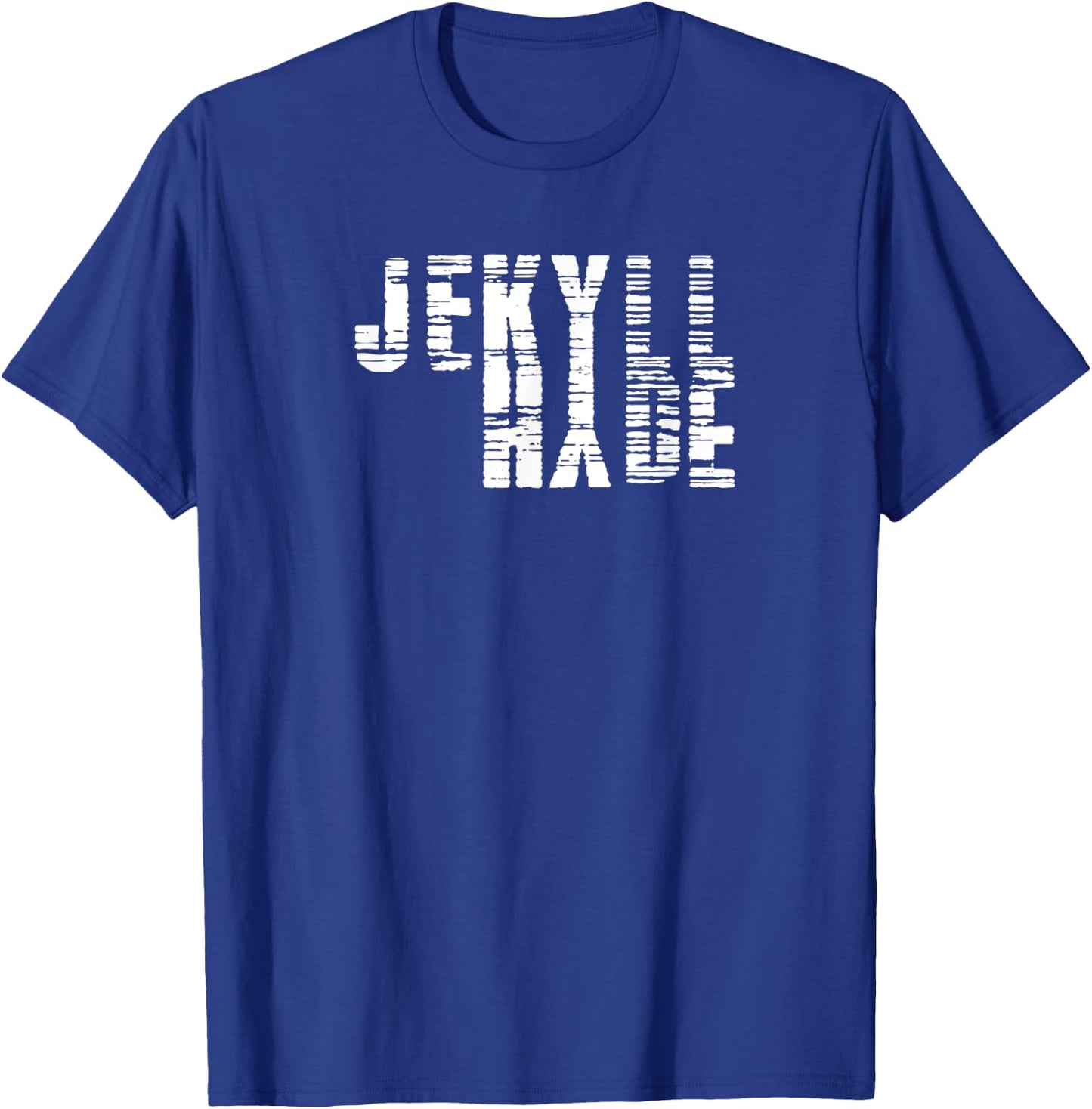 Dr. Jekyll Mr. Hyde Cool Graphic Text Design Halloween Shirt T-Shirt - T-Shirt | Royal