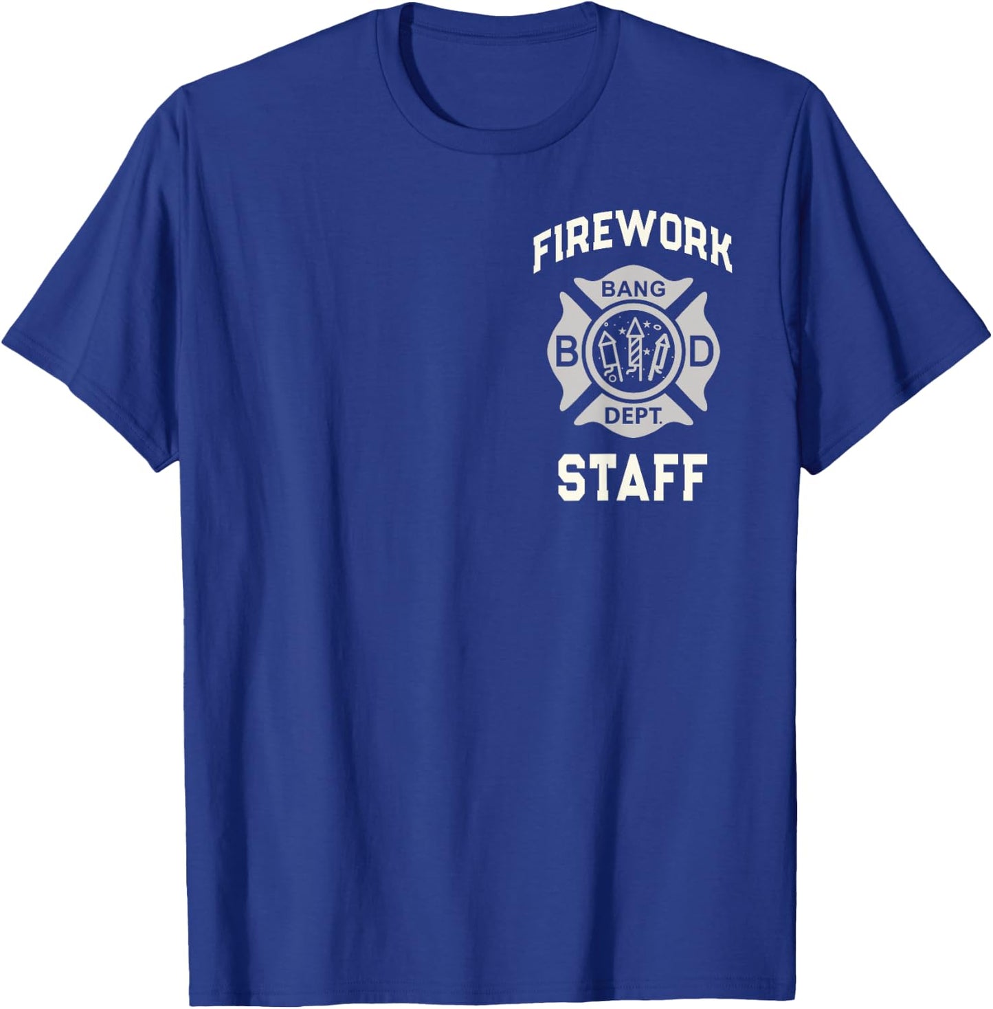 Funny FIREWORK STAFF 4th of July Squad Safety Director Red T-Shirt - T-Shirt | Royal
