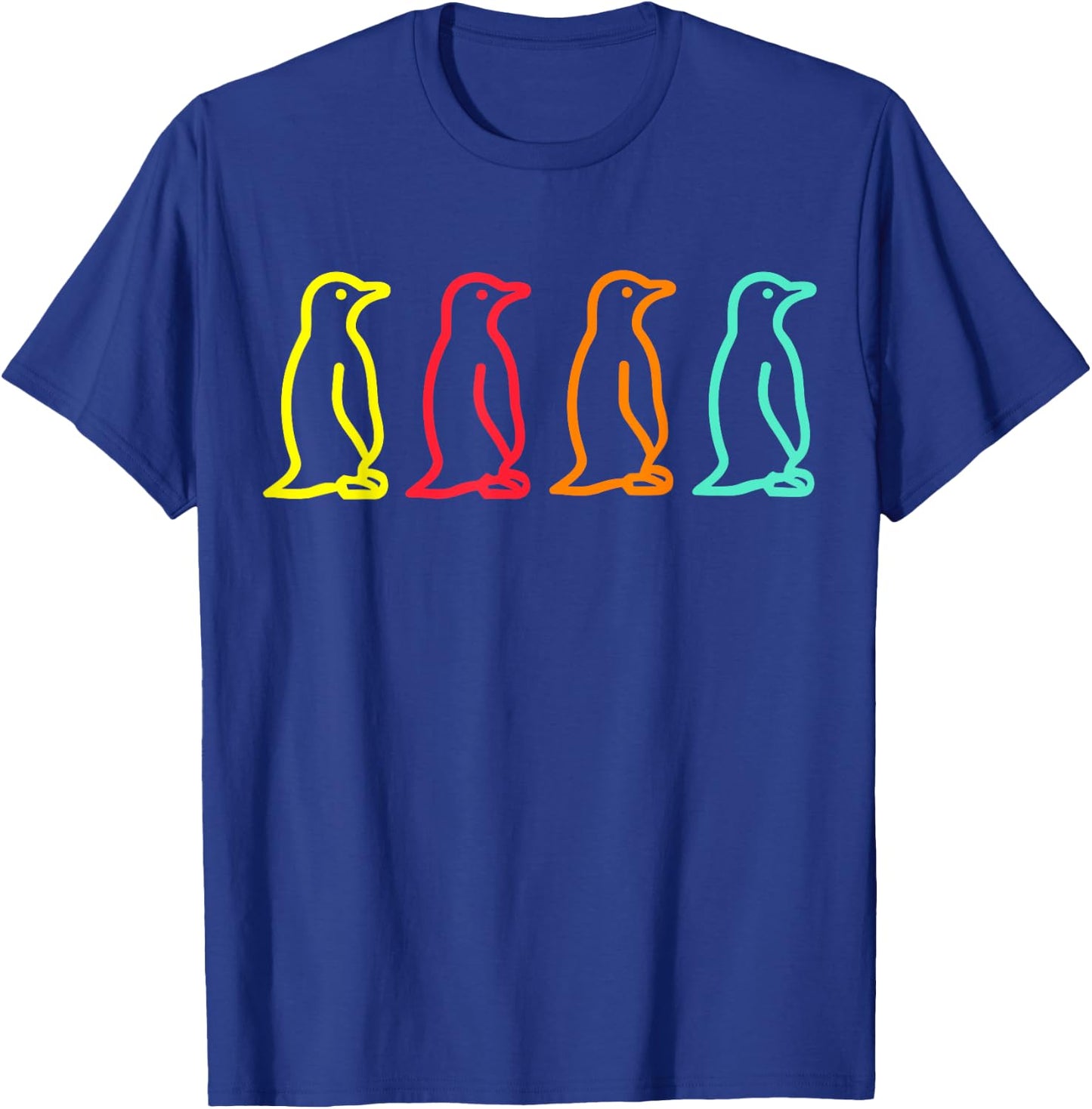 Penguin Retro T-Shirt - T-Shirt | Royal