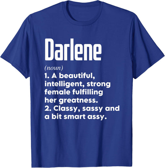 Darlene Definition Funny Meaning Personalized Name T-Shirt - T-Shirt | Royal