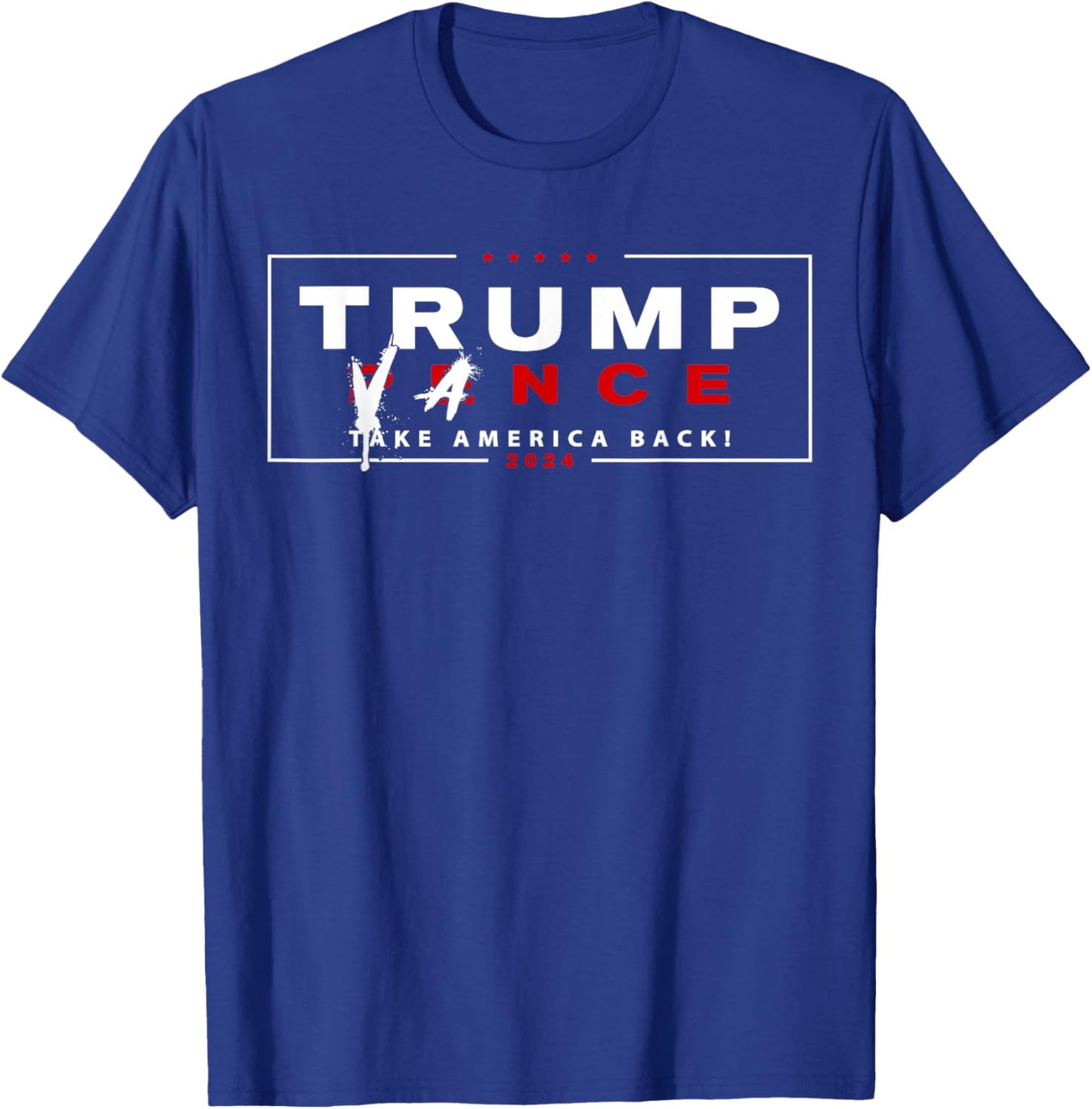Trump Vance 2024 Vice President Pence Name Crossed Out Funny T-Shirt - T-Shirt | Royal