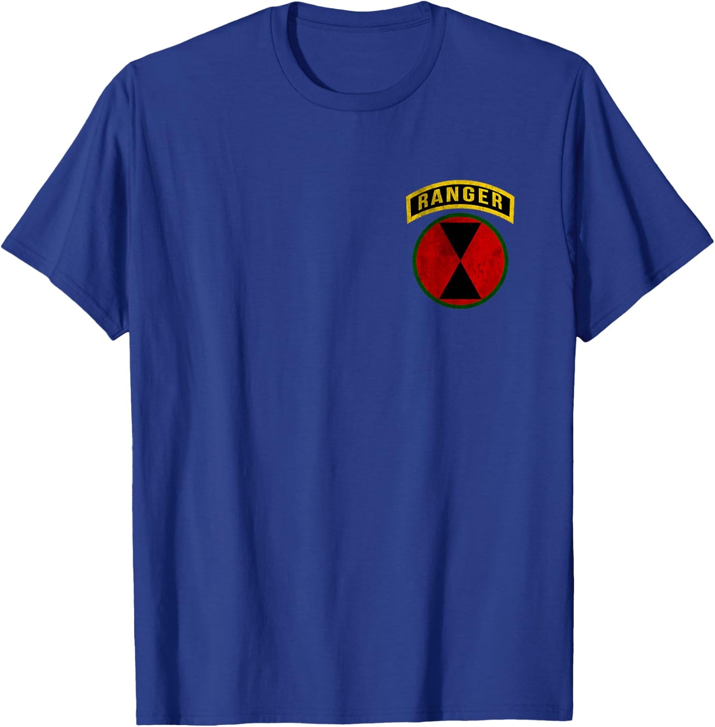 7th Infantry Division Ranger Tab Logo Military Veteran Xmas T-Shirt - T-Shirt | Royal