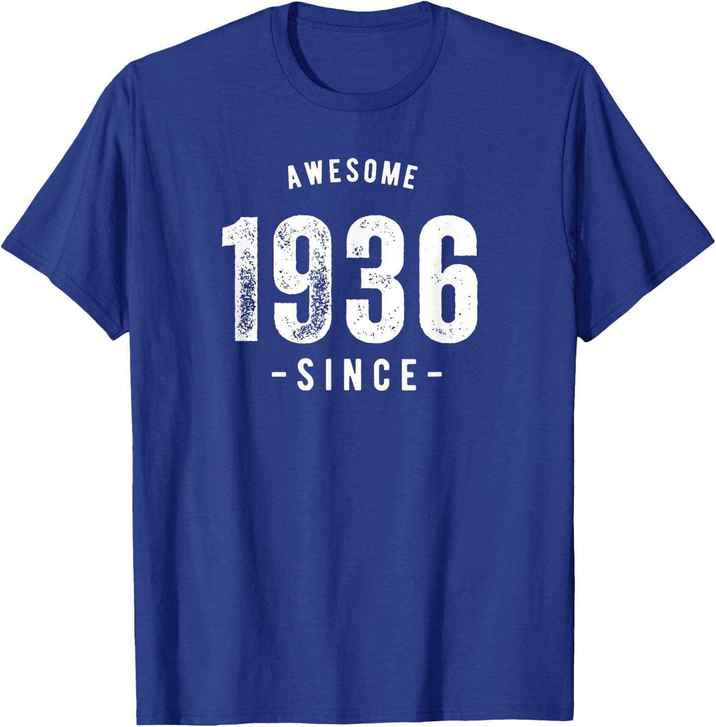 Awesome Since 1936, Born In 1936 Vintage Retro Birthday T-Shirt - T-Shirt | Royal