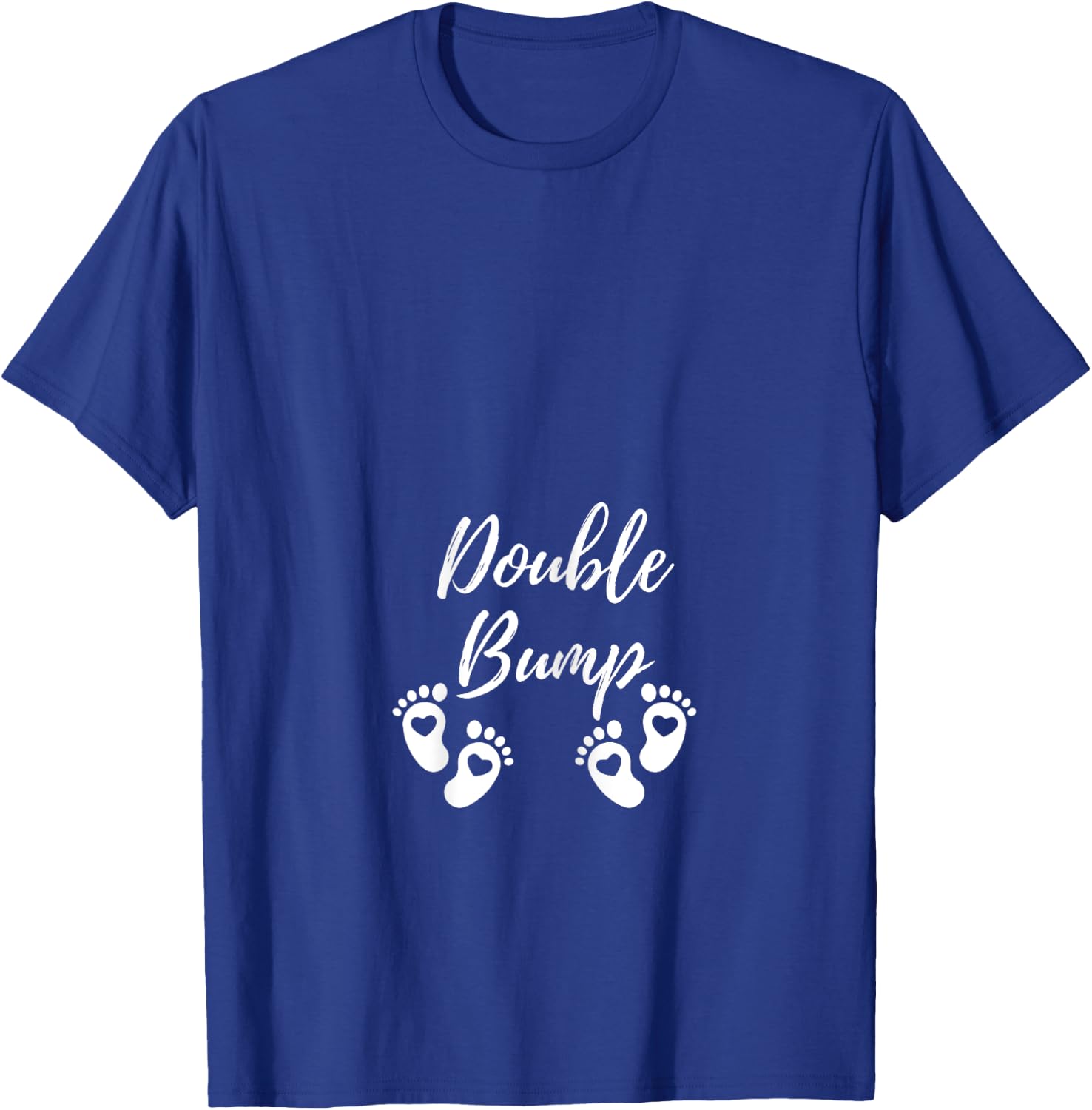 Maternity Top Double Bump Twin Pregnancy Announcement T-Shirt - T-Shirt | Royal