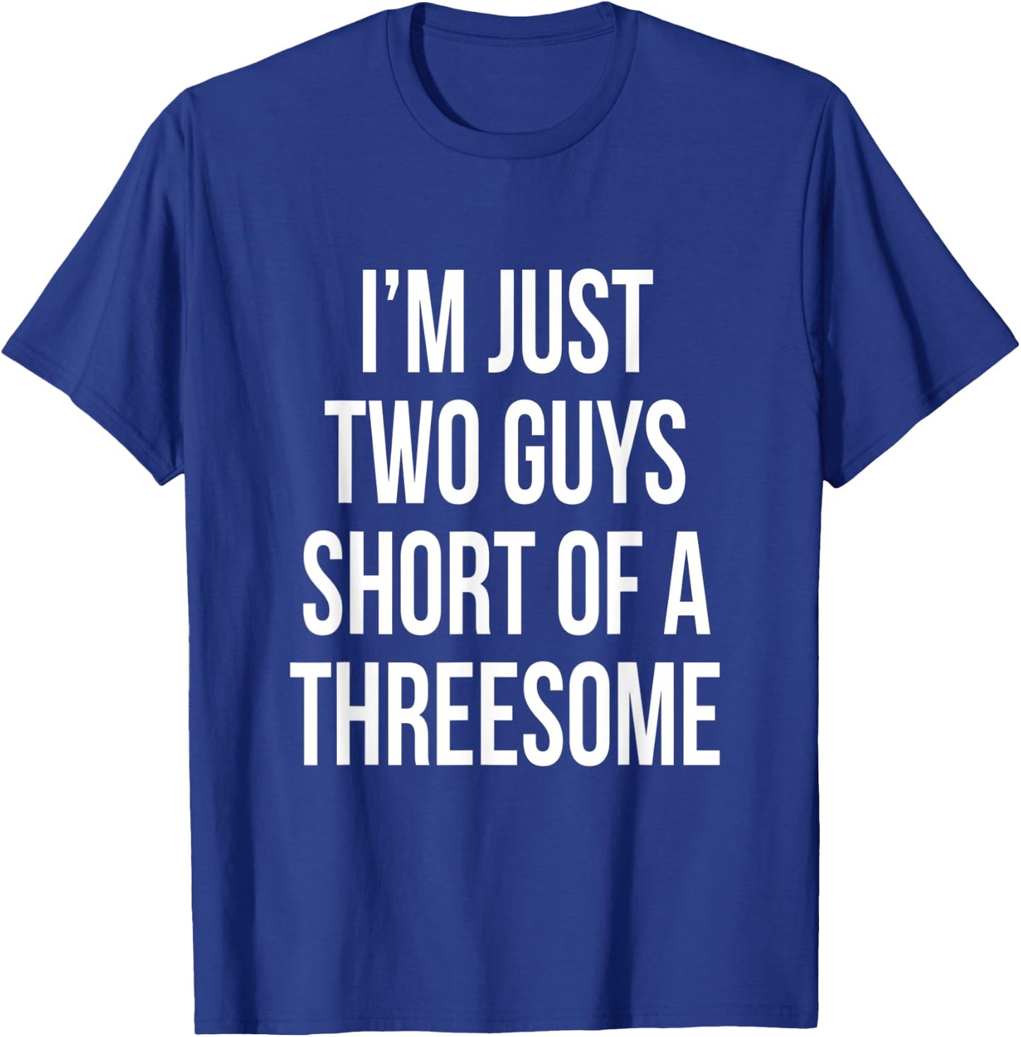 Threesome 3some Guys Girls Men Women Flirt Pride Funny Gag T-Shirt - T-Shirt | Royal