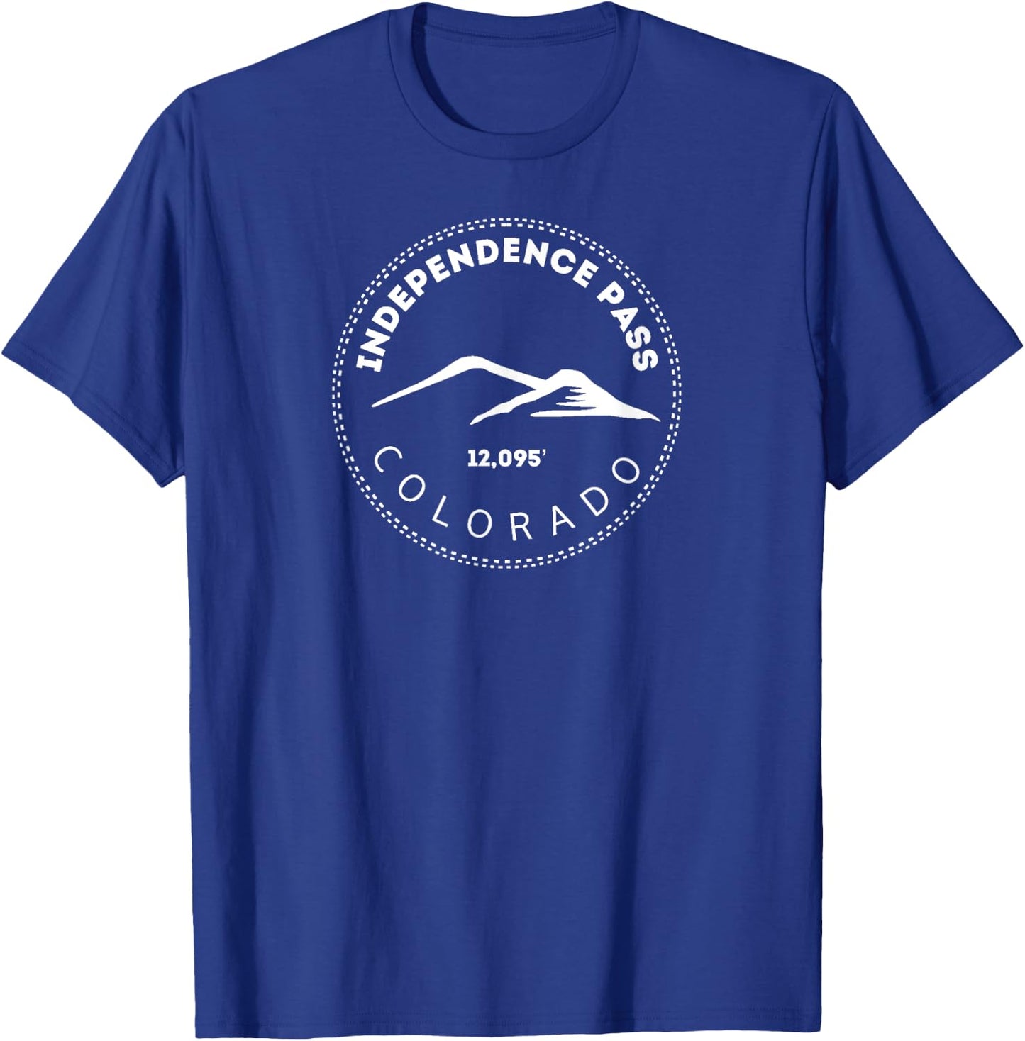Independence Pass Elevated Colorado Mountain Whiteout T-Shirt - T-Shirt | Royal