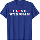 I Love Wyndham Matching Girlfriend & Boyfriend Wyndham Name T-Shirt - T-Shirt | Royal