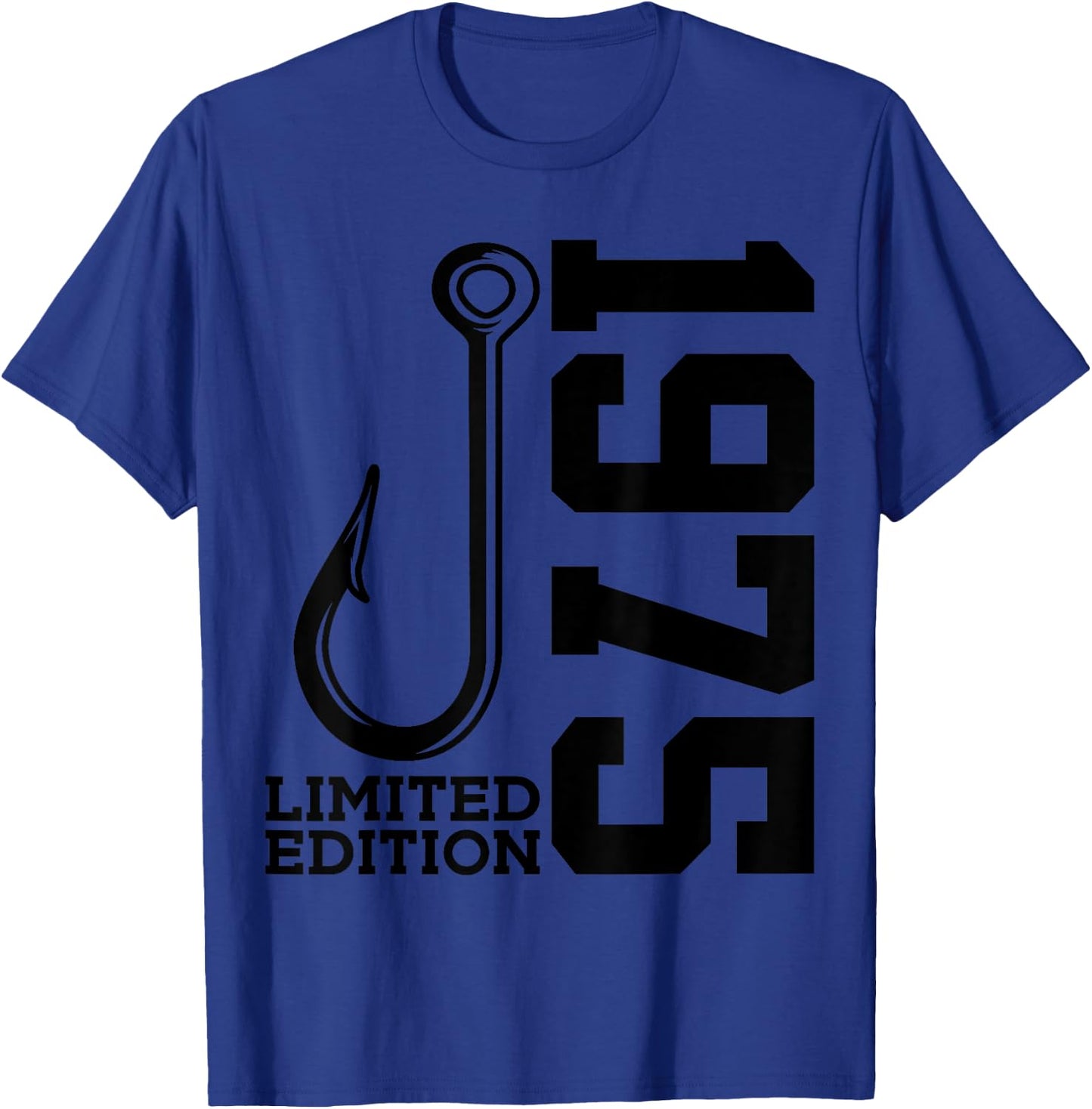 Angler 50th Birthday Fishing Limited Edition 1975 T-Shirt - T-Shirt | Royal