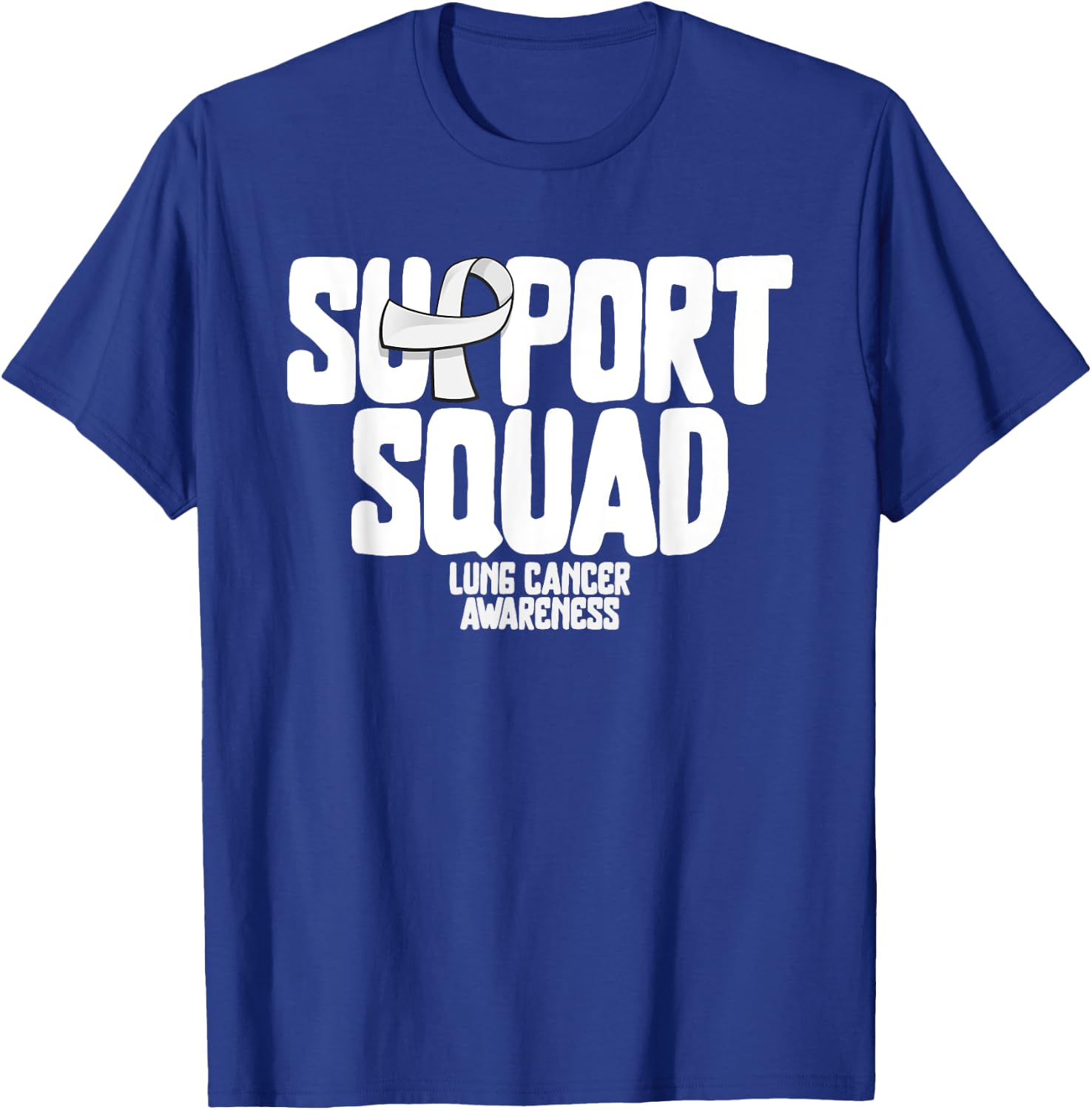 Lung Cancer Shirts Support Squad Lung Cancer Awareness T-Shirt - T-Shirt | Royal