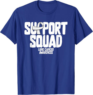 Lung Cancer Shirts Support Squad Lung Cancer Awareness T-Shirt - T-Shirt | Royal