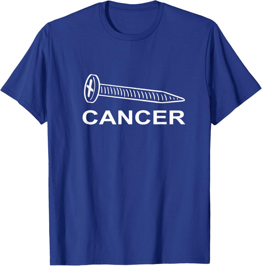 Screw Cancer Support Cancer Awareness T-Shirt - T-Shirt | Royal