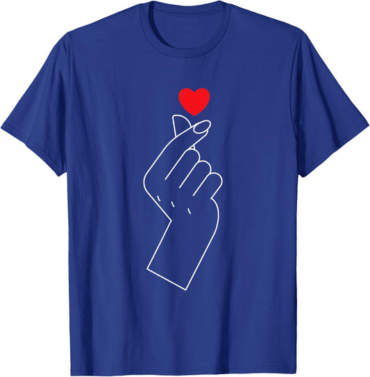 Finger Heart T-Shirt - T-Shirt | Royal