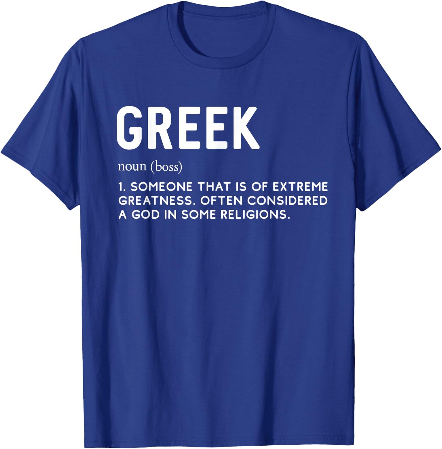 Funny Greek Definition Awesome Personality Men Women Gag T-Shirt - T-Shirt | Royal