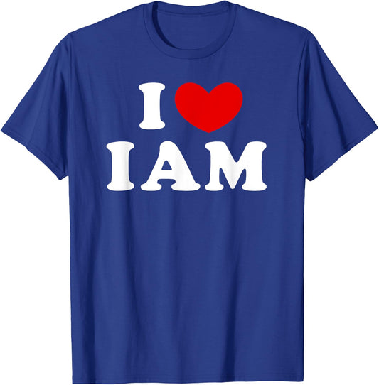 I Love Iam, I Heart Iam T-Shirt - T-Shirt | Royal