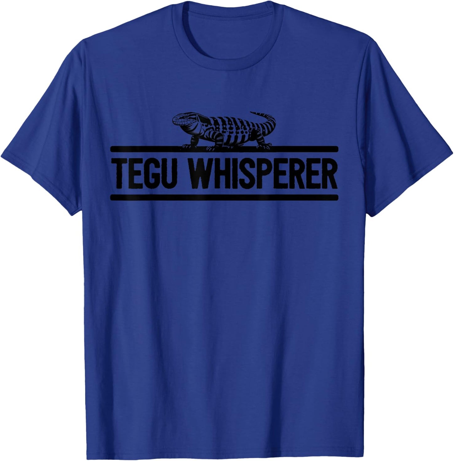 Tegu Whisperer I Tegu Lizard I Giant Black And White Tegu T-Shirt - T-Shirt | Royal