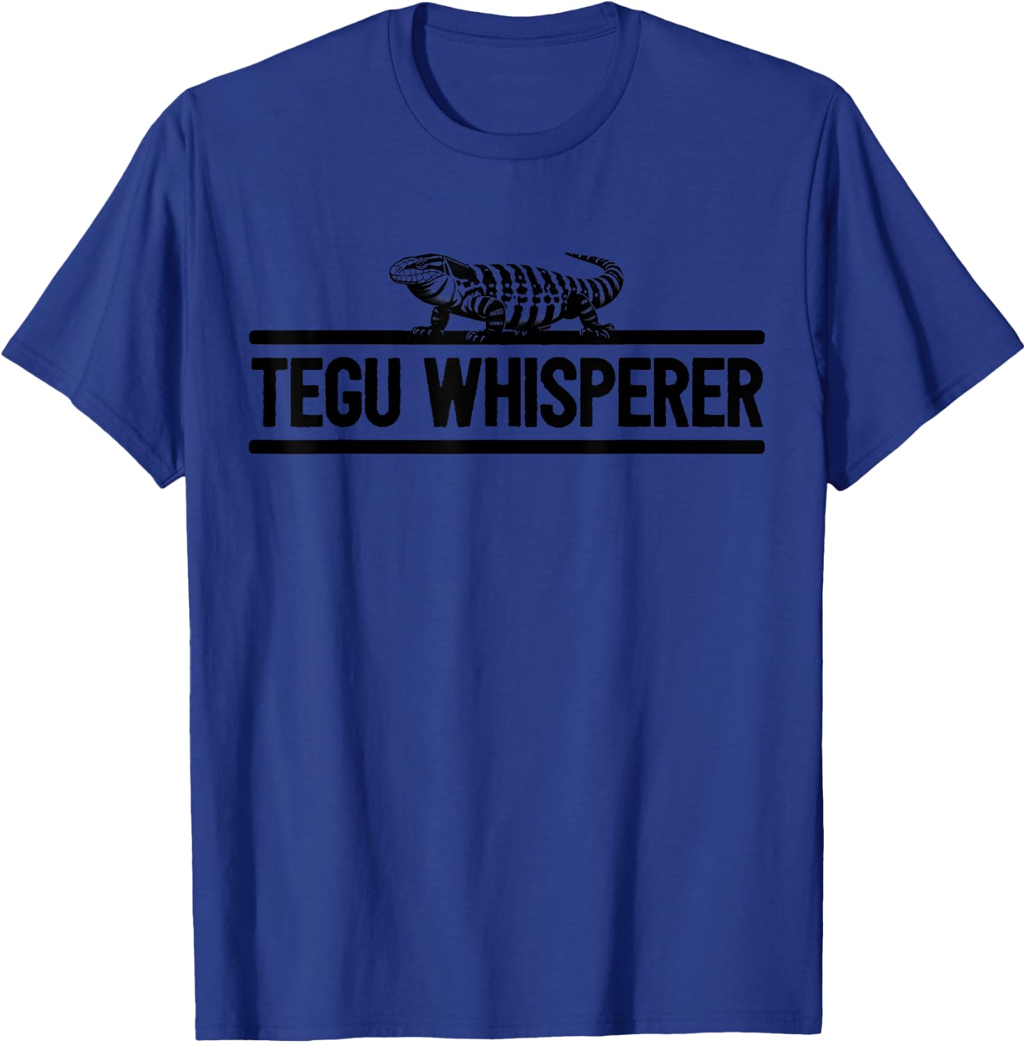 Tegu Whisperer I Tegu Lizard I Giant Black And White Tegu T-Shirt - T-Shirt | Royal