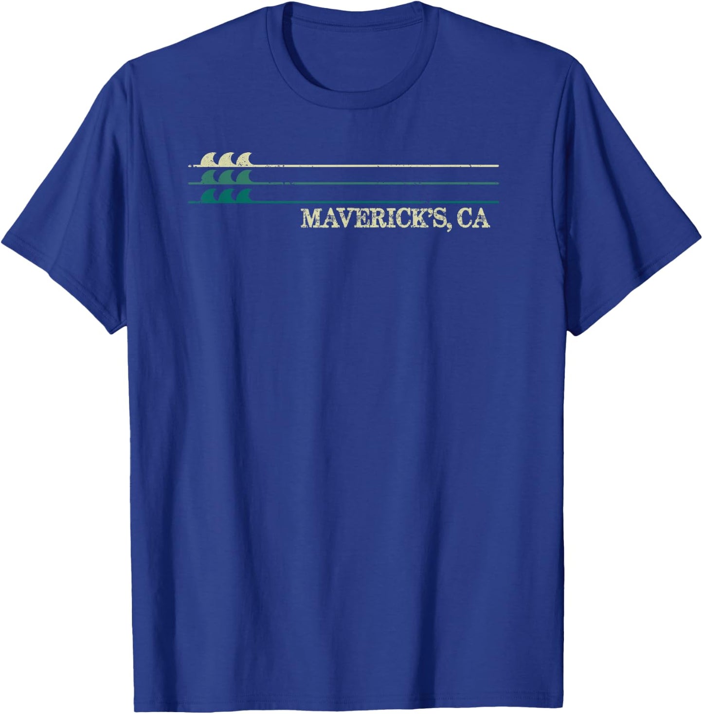 Maverick's California Break Surfing Retro Wave T-Shirt - T-Shirt | Royal