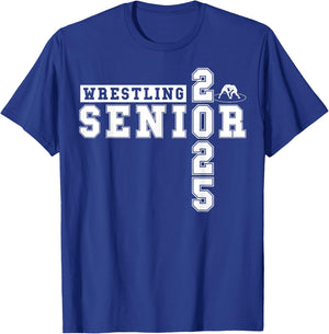 Wrestling Senior Night Wrestling Senior 2025 Graduation 4 T-Shirt - T-Shirt | Royal