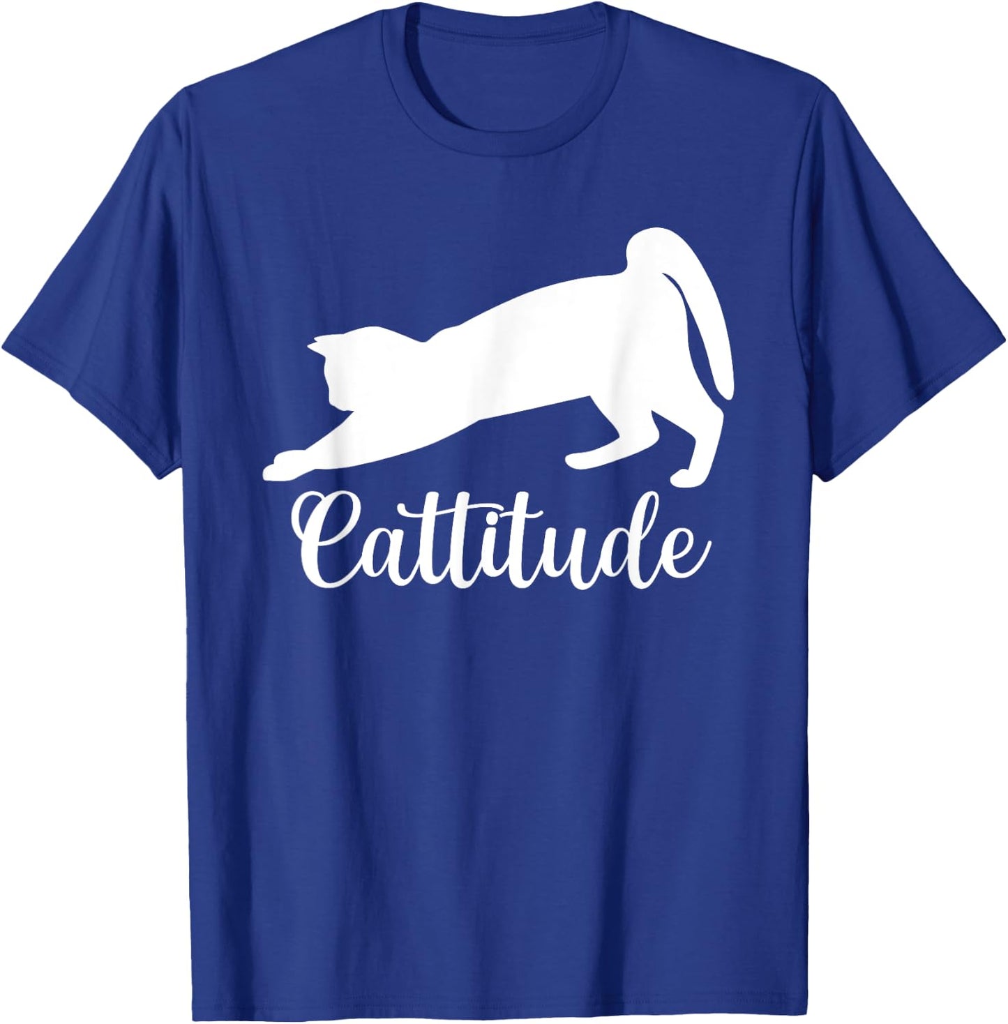 Cattitude Funny Cat Lover Kitten Pet Owner Women Kids T-Shirt - T-Shirt | Royal