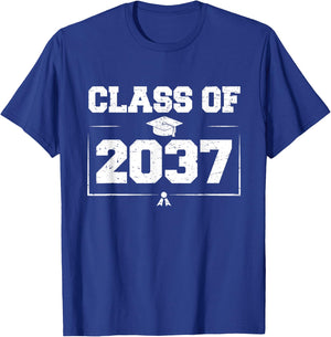 Class of 2037 Grow With Me Back to School Graduation 2037 T-Shirt - T-Shirt | Royal
