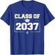 Class of 2037 Grow With Me Back to School Graduation 2037 T-Shirt - T-Shirt | Royal