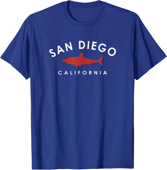 Vintage San Diego California Shark Souvenir Kids T-Shirt - T-Shirt | Royal